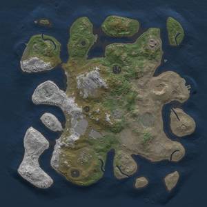 Thumbnail Rust Map: Procedural Map, Size: 3500, Seed: 421762650, 17 Monuments