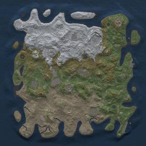 Thumbnail Rust Map: Procedural Map, Size: 4500, Seed: 141510, 18 Monuments