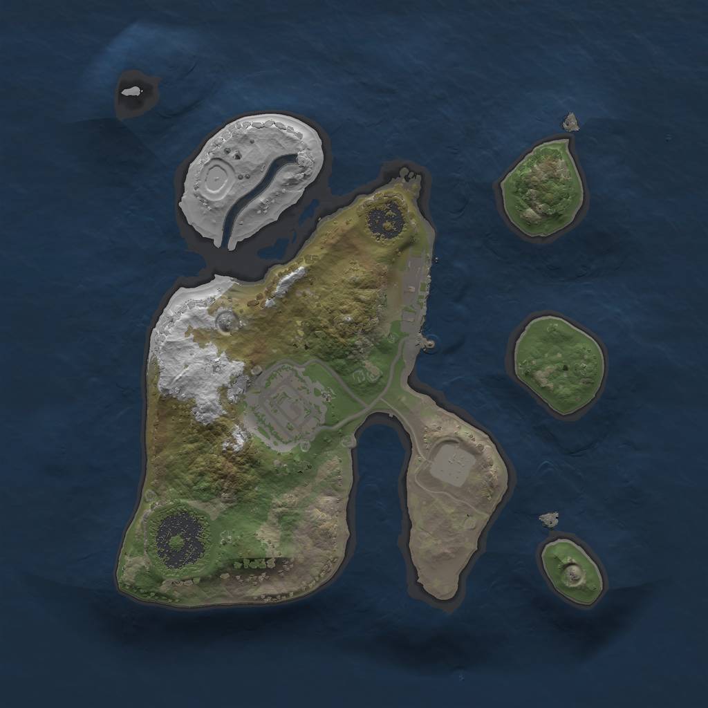 Rust Map: Procedural Map, Size: 2000, Seed: 669966, 7 Monuments