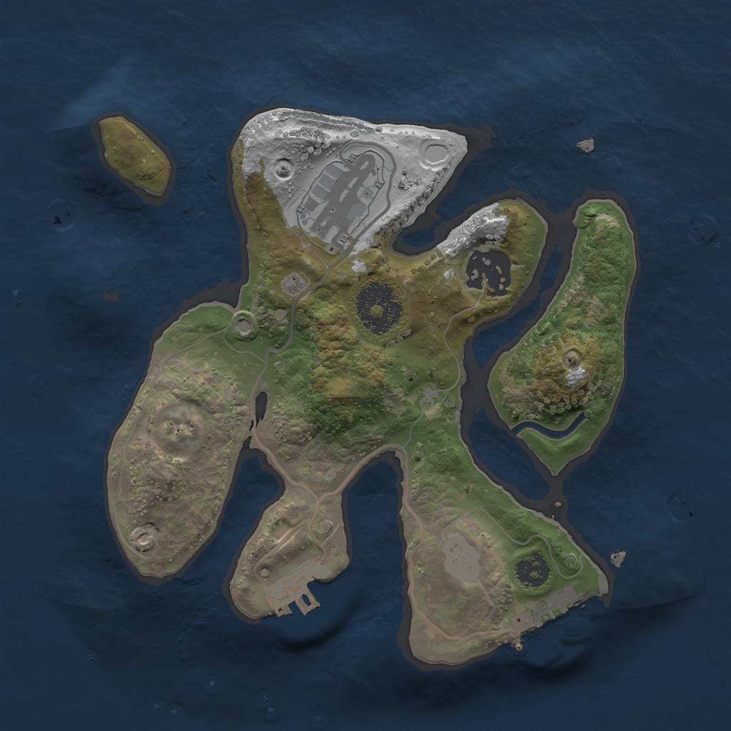 Rust Map: Procedural Map, Size: 2300, Seed: 690071, 9 Monuments