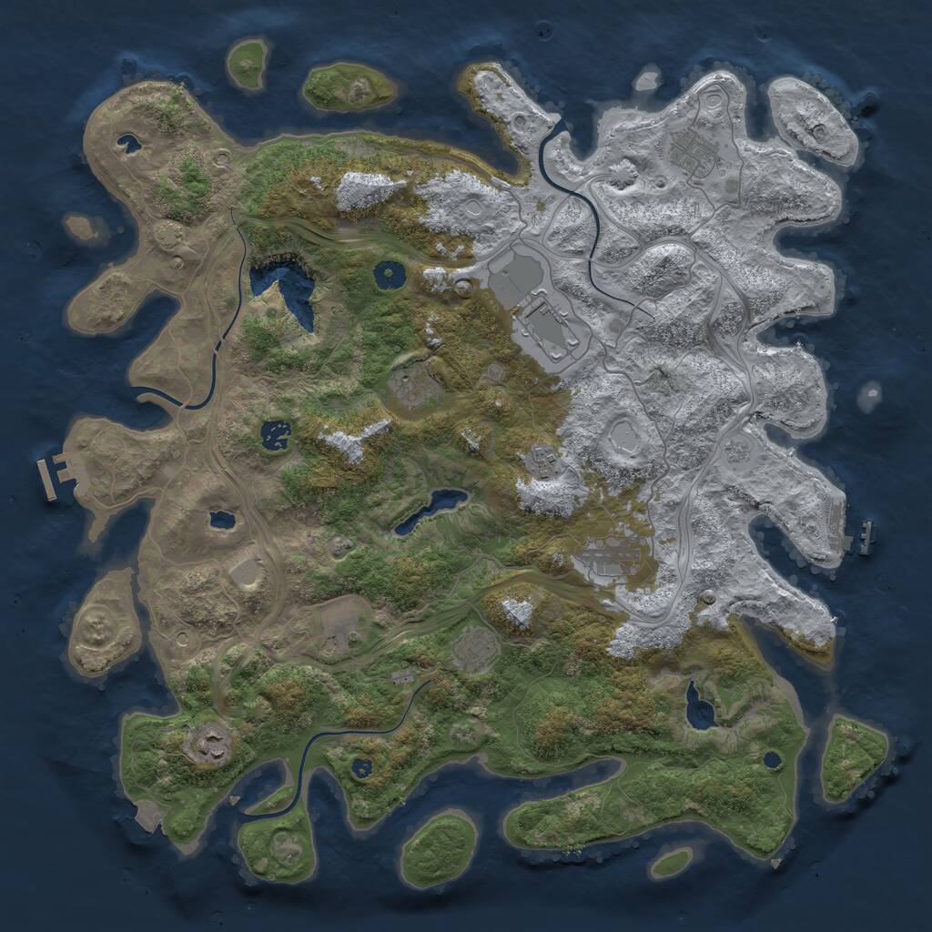Rust Map: Procedural Map, Size: 4500, Seed: 887908, 15 Monuments