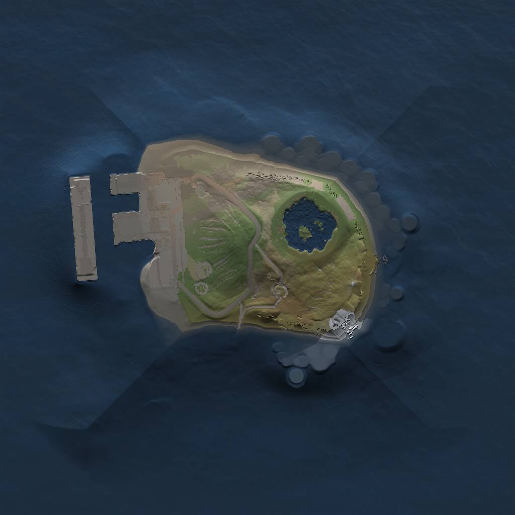 Rust Map: Procedural Map, Size: 1000, Seed: 32009, 2 Monuments