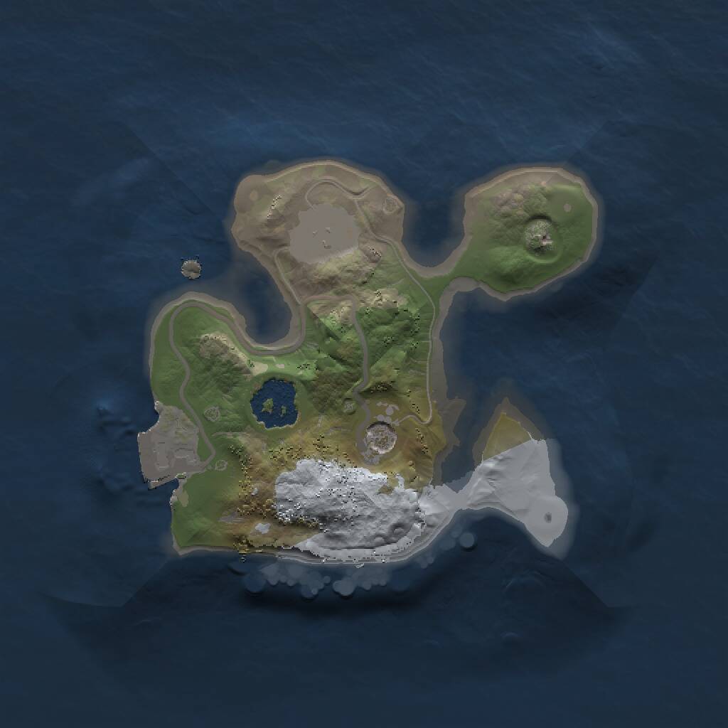 Rust Map: Procedural Map, Size: 1500, Seed: 32009, 2 Monuments