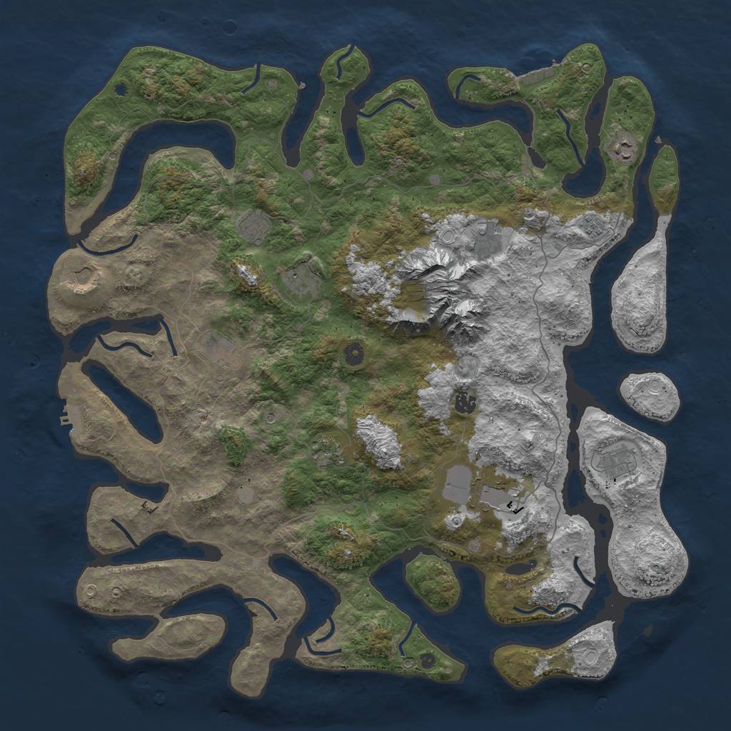 Rust Map: Procedural Map, Size: 5000, Seed: 20211114, 19 Monuments