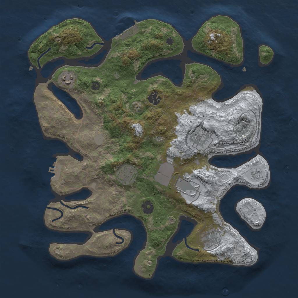 Rust Map: Procedural Map, Size: 3500, Seed: 20211114, 15 Monuments