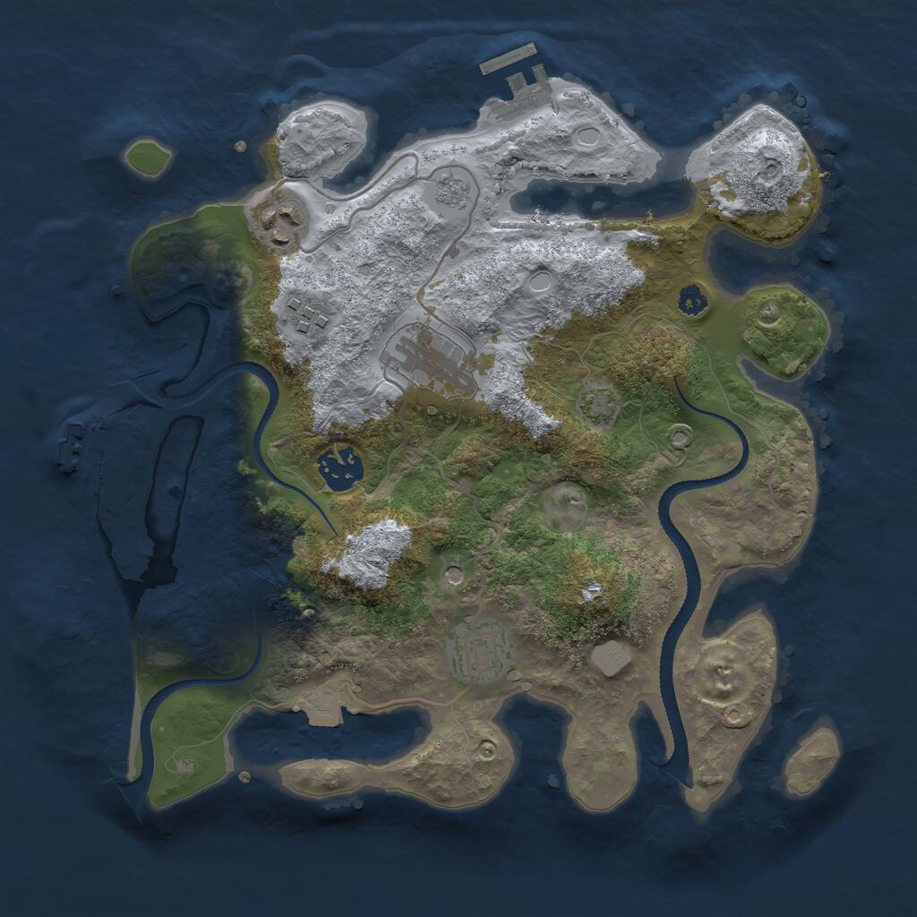 Rust Map: Procedural Map, Size: 3143, Seed: 32813842, 11 Monuments