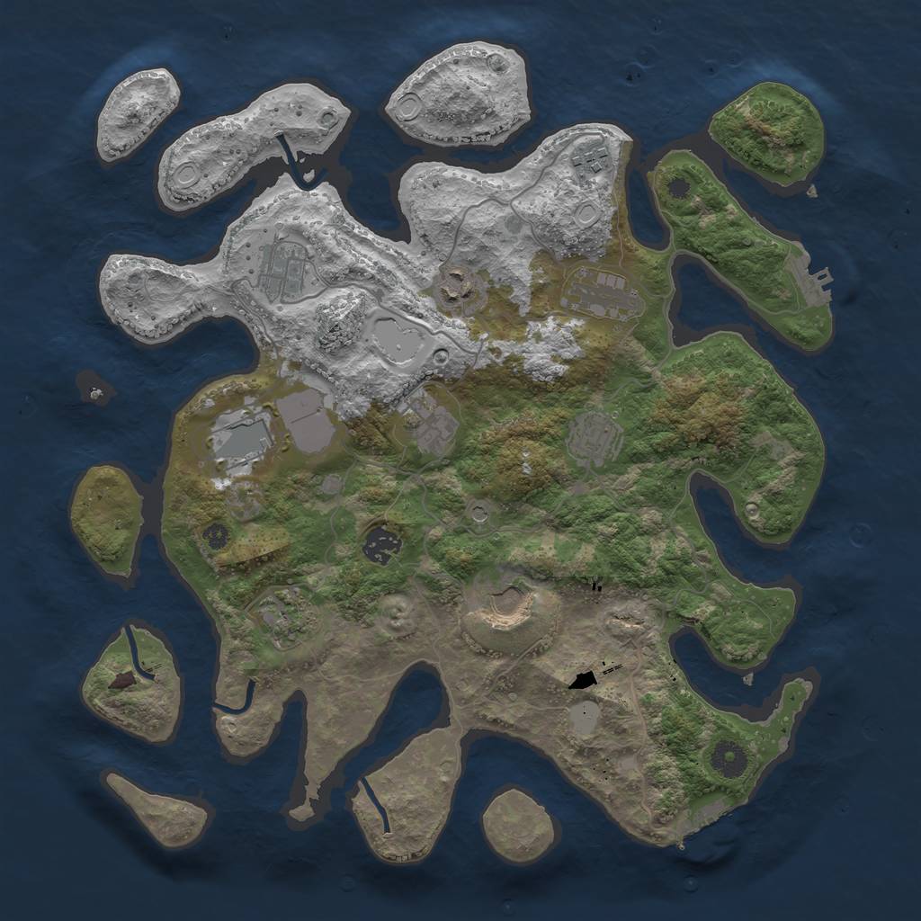 Rust Map: Procedural Map, Size: 3800, Seed: 14112021, 18 Monuments
