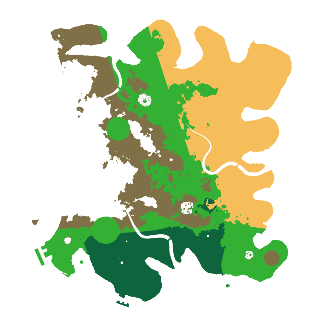 Biome Rust Map: Procedural Map, Size: 3600, Seed: 49493