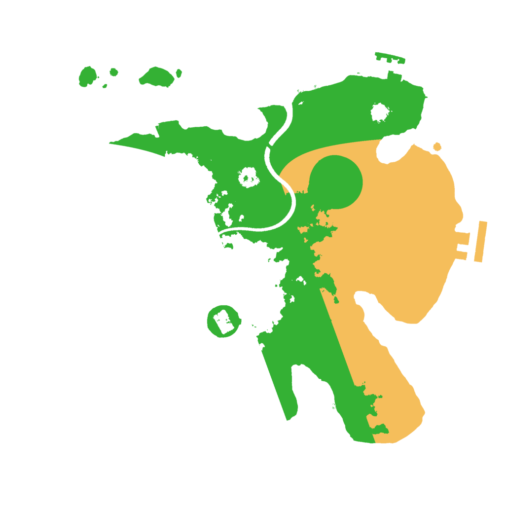 Biome Rust Map: Procedural Map, Size: 2500, Seed: 58536