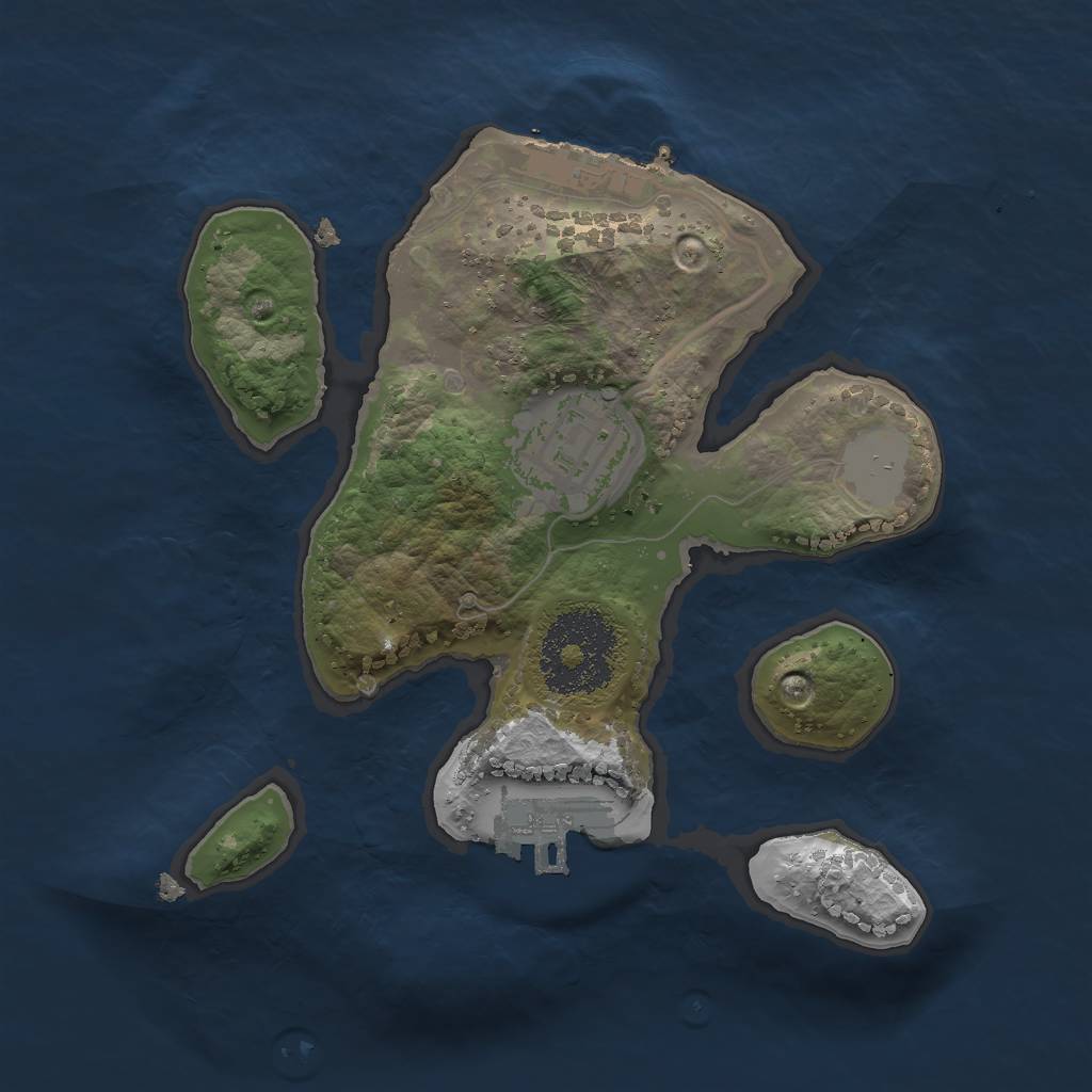 Rust Map: Procedural Map, Size: 2000, Seed: 720, 8 Monuments