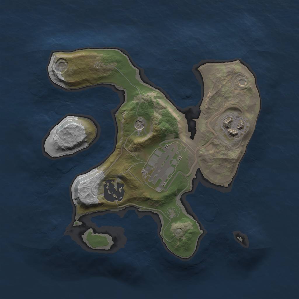 Rust Map: Barren, Size: 2000, Seed: 468989996, 6 Monuments