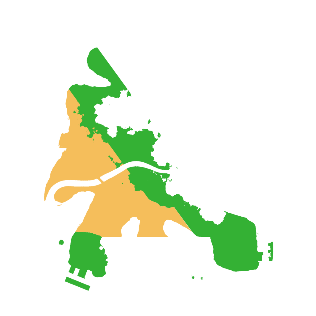 Biome Rust Map: Procedural Map, Size: 2500, Seed: 485726