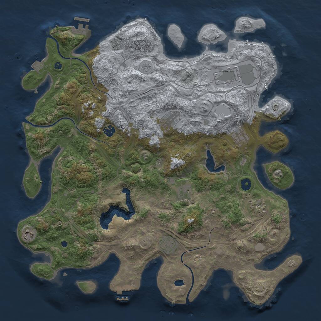 Rust Map: Procedural Map, Size: 4250, Seed: 9647, 15 Monuments