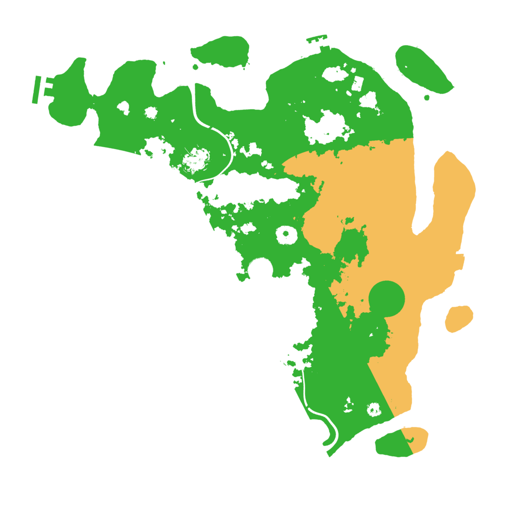 Biome Rust Map: Procedural Map, Size: 3700, Seed: 1376290024