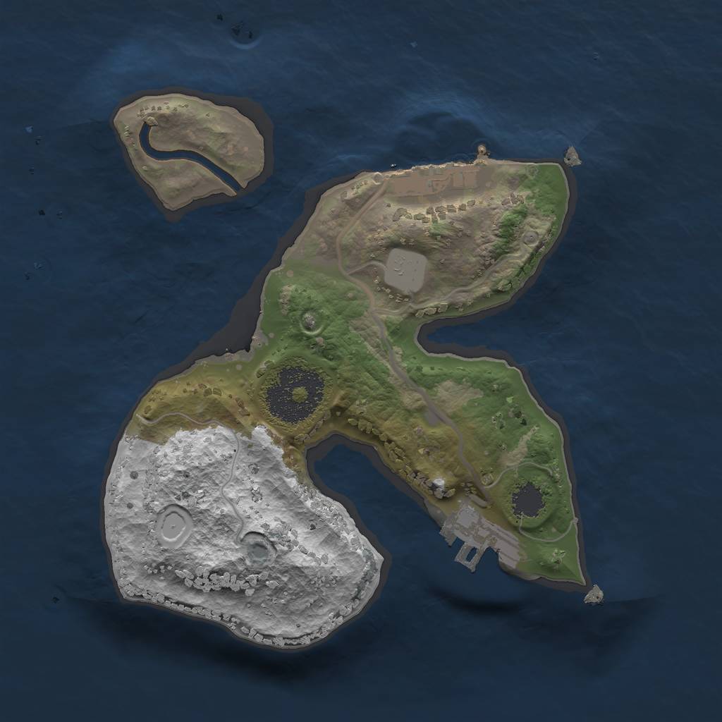 Rust Map: Procedural Map, Size: 1921, Seed: 2147483647, 7 Monuments