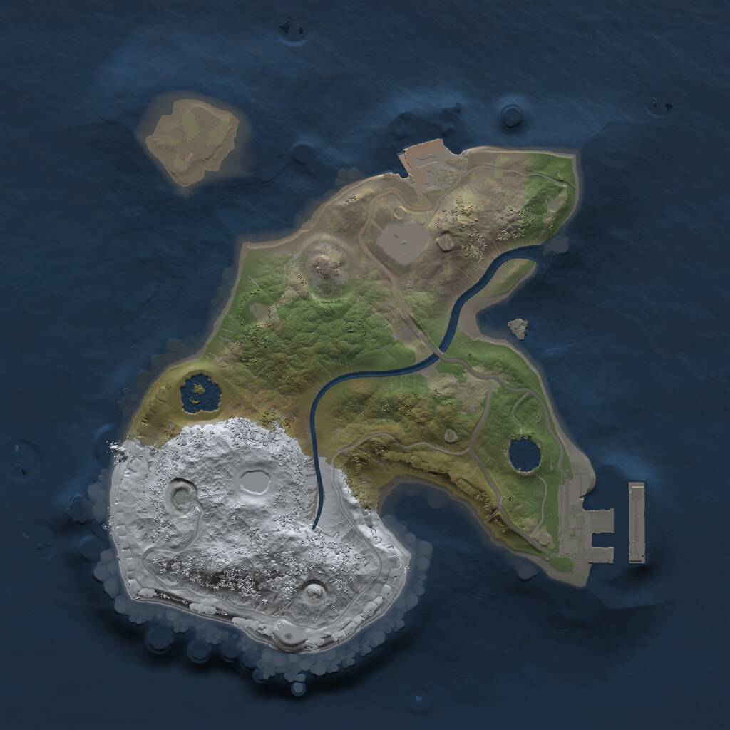 Rust Map: Procedural Map, Size: 1821, Seed: 2147483647, 2 Monuments