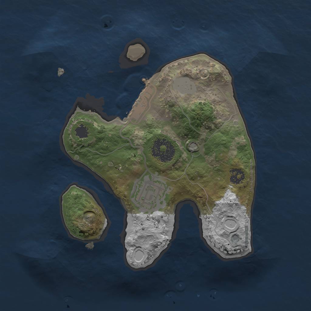 Rust Map: Procedural Map, Size: 2000, Seed: 1545, 7 Monuments