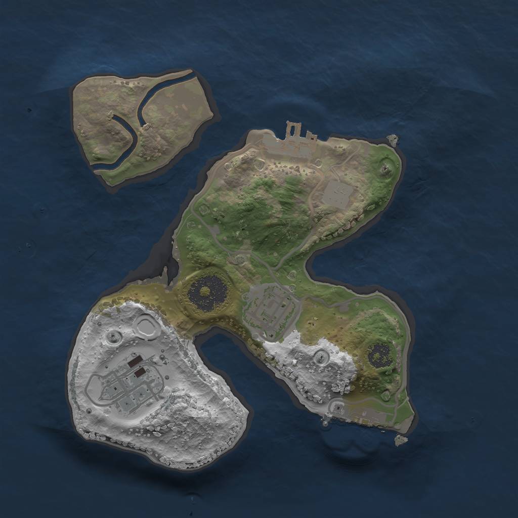 Rust Map: Procedural Map, Size: 2125, Seed: 2147483647, 9 Monuments