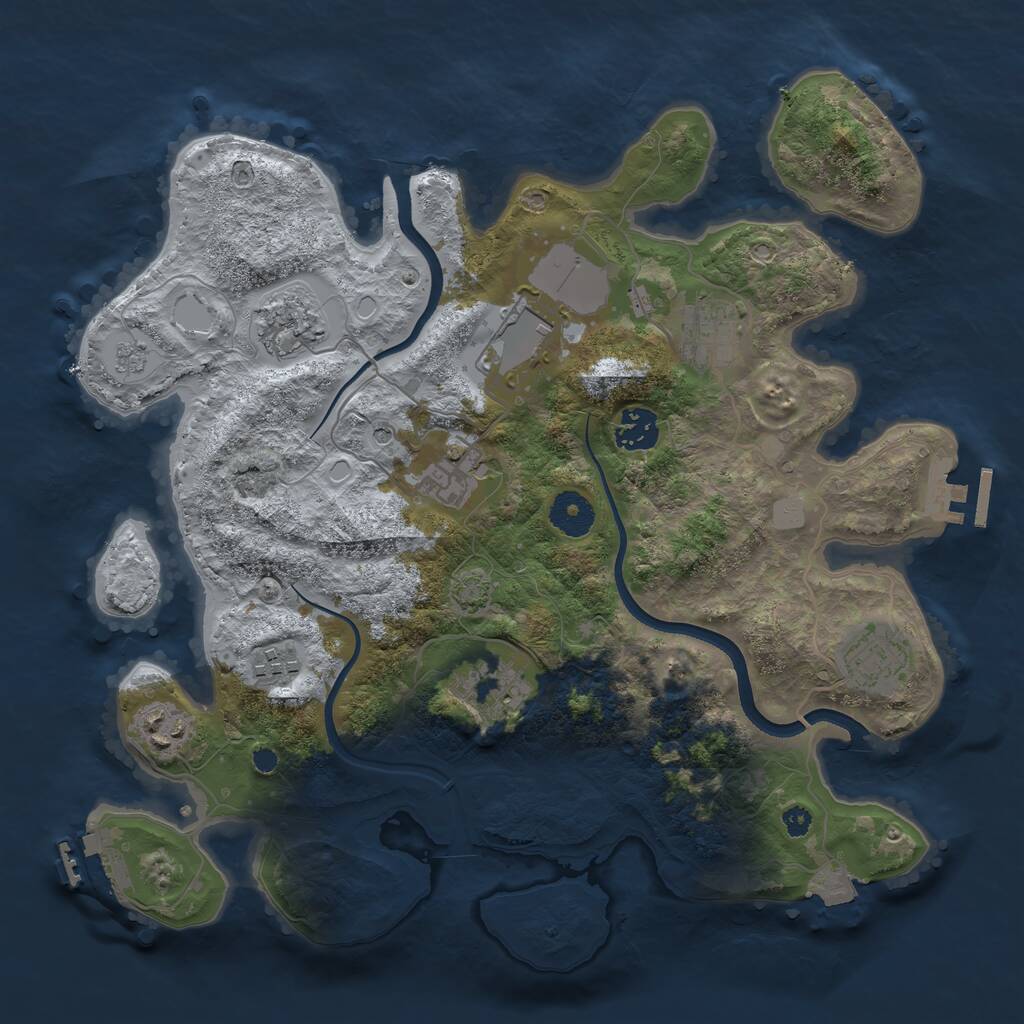 Rust Map: Procedural Map, Size: 3500, Seed: 1526623706, 15 Monuments