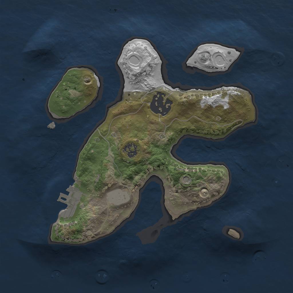 Rust Map: Procedural Map, Size: 2000, Seed: 1528493367, 7 Monuments