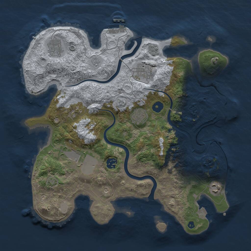 Rust Map: Procedural Map, Size: 3500, Seed: 28102021, 14 Monuments