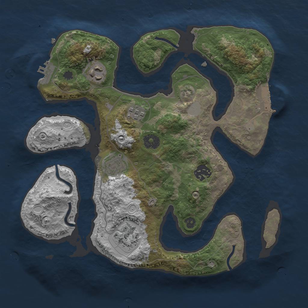 Rust Map: Procedural Map, Size: 2900, Seed: 3082, 12 Monuments