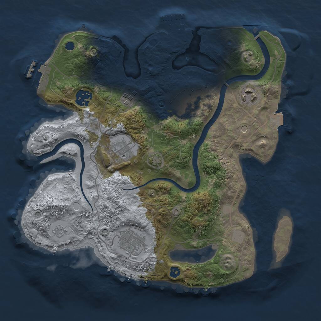 Rust Map: Procedural Map, Size: 2900, Seed: 3082, 12 Monuments