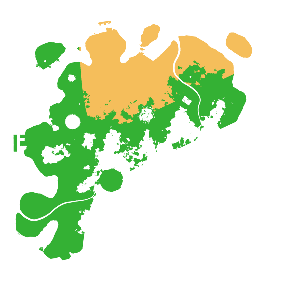 Biome Rust Map: Procedural Map, Size: 3500, Seed: 652346