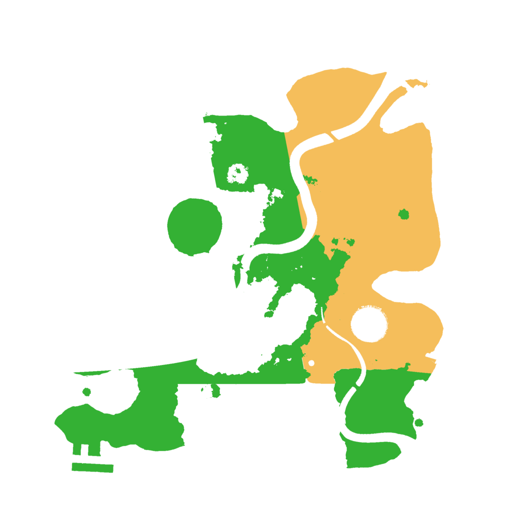 Biome Rust Map: Procedural Map, Size: 2500, Seed: 1185371271