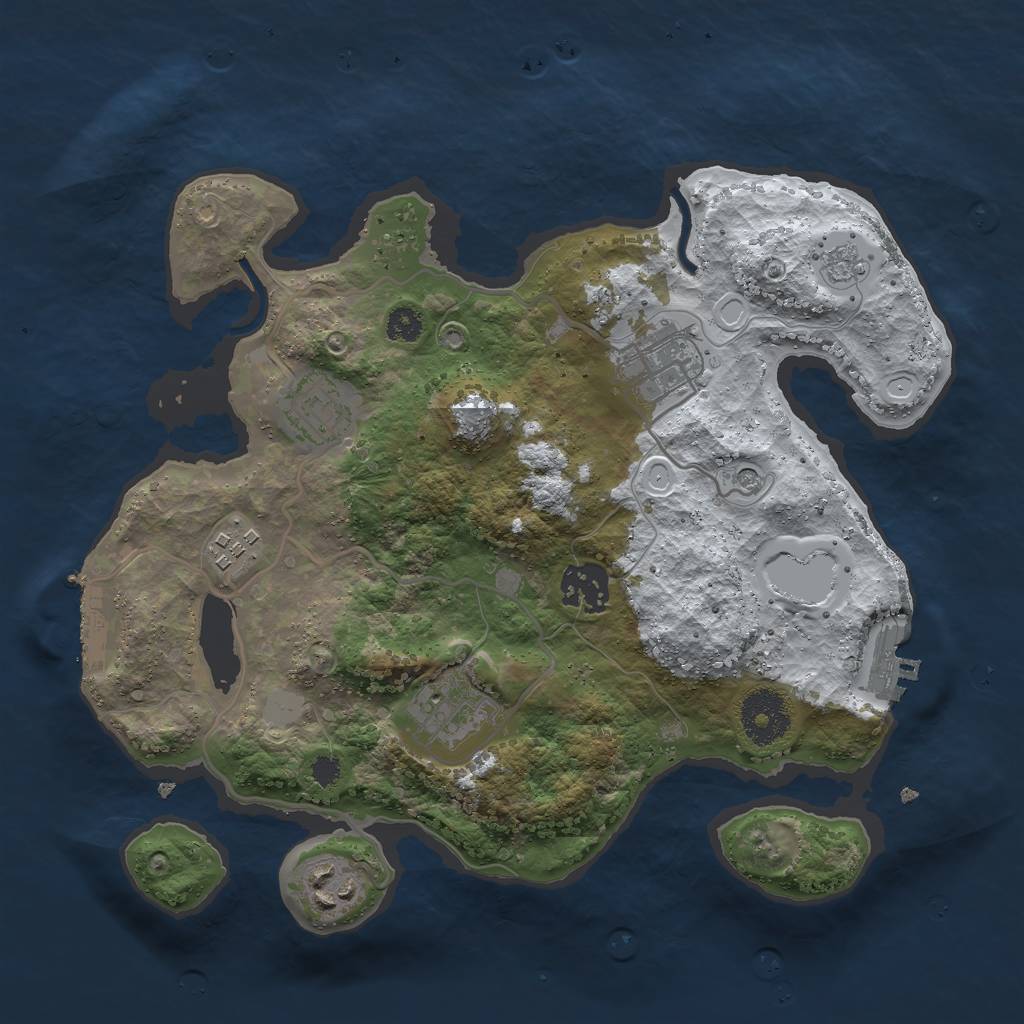 Rust Map: Procedural Map, Size: 3000, Seed: 656276, 15 Monuments