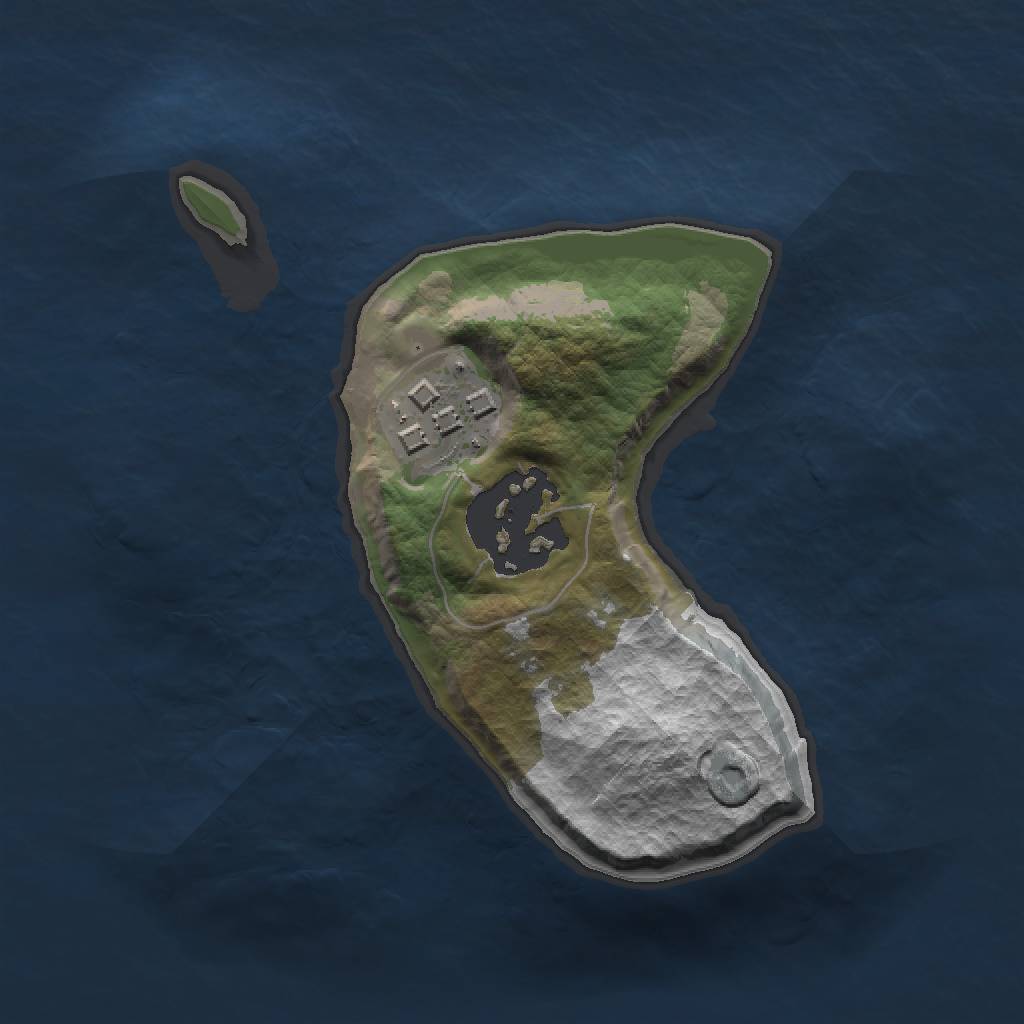 Rust Map: Barren, Size: 1500, Seed: 67565645, 4 Monuments