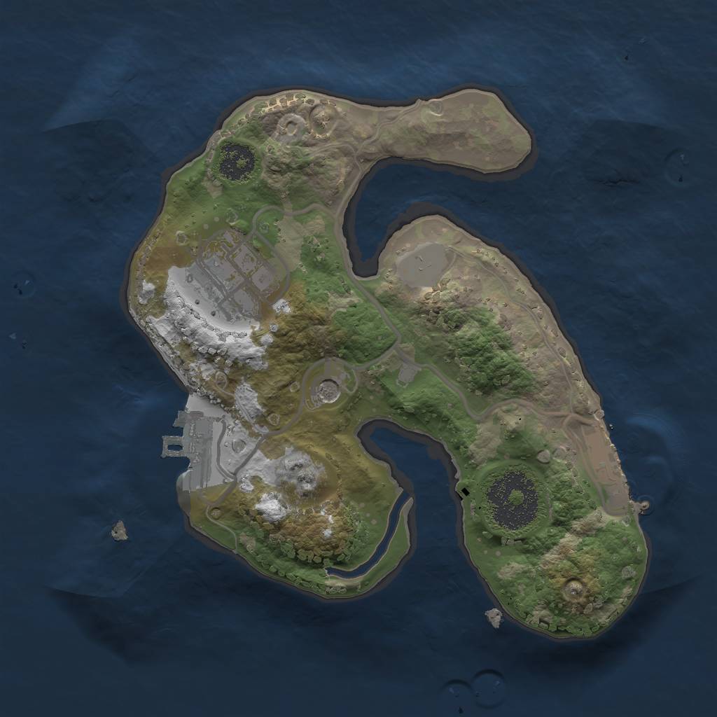 Rust Map: Procedural Map, Size: 2000, Seed: 45370353, 9 Monuments