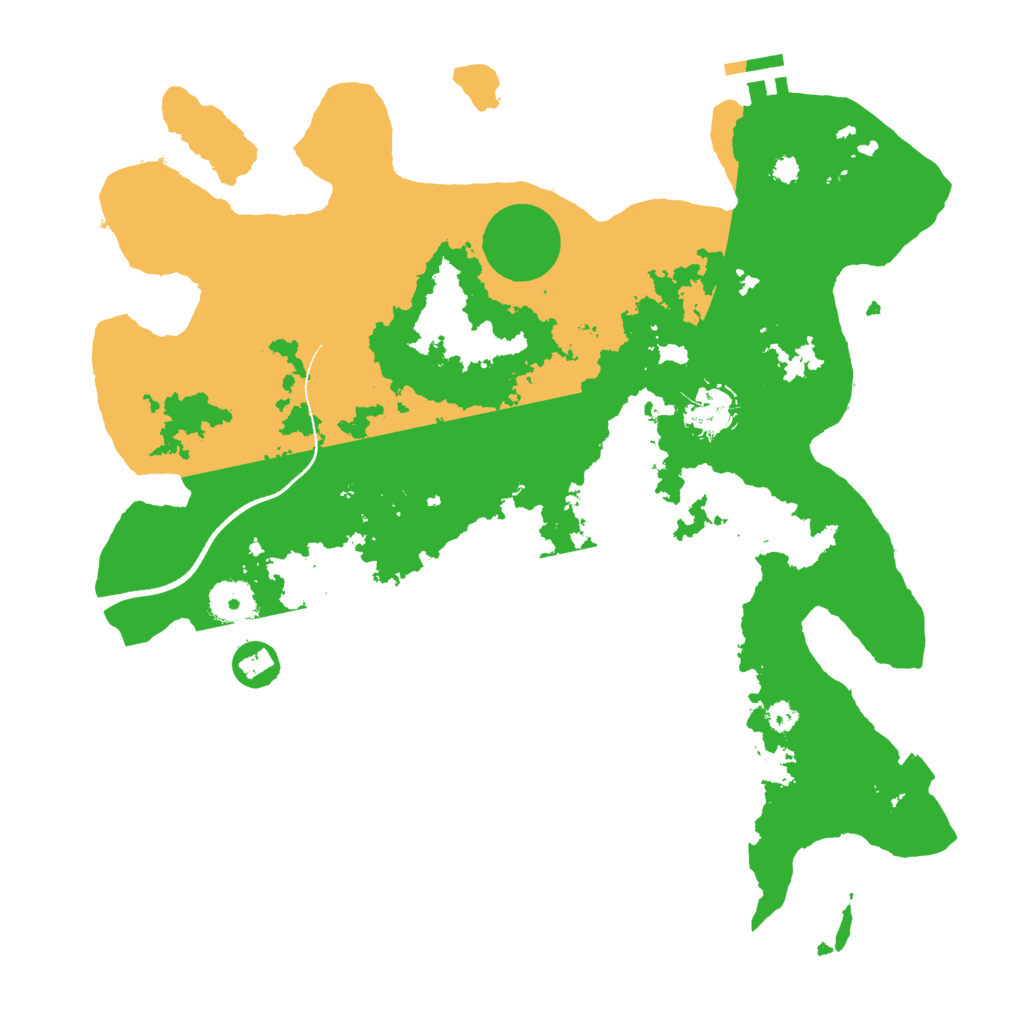 Biome Rust Map: Procedural Map, Size: 3500, Seed: 634613548