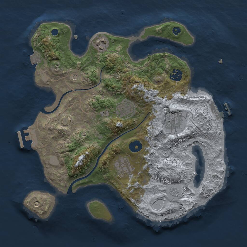 Rust Map: Procedural Map, Size: 3000, Seed: 790032314, 11 Monuments