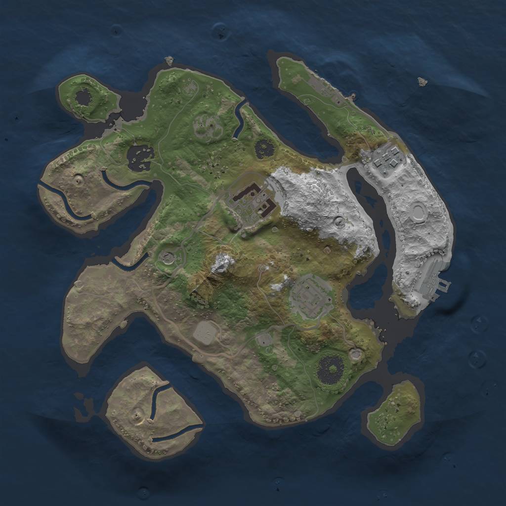 Rust Map: Procedural Map, Size: 2700, Seed: 1111, 12 Monuments