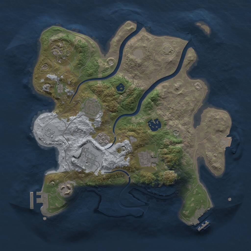 Rust Map: Procedural Map, Size: 3000, Seed: 1660123160, 13 Monuments
