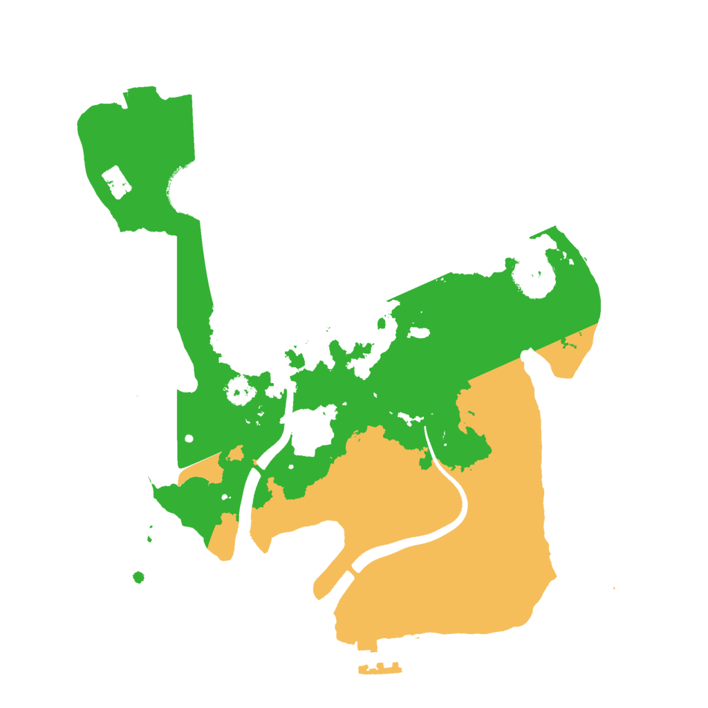 Biome Rust Map: Procedural Map, Size: 2500, Seed: 3333333