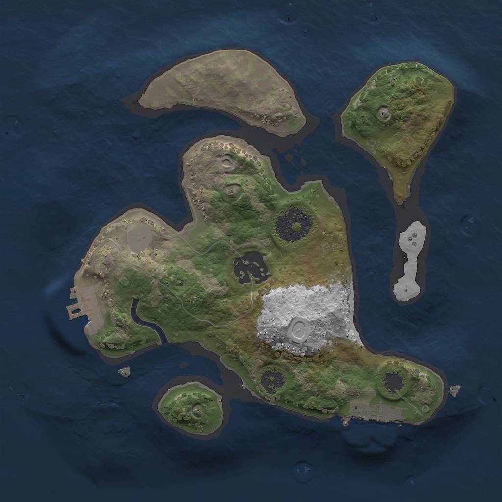 Rust Map: Procedural Map, Size: 2200, Seed: 301670002, 8 Monuments