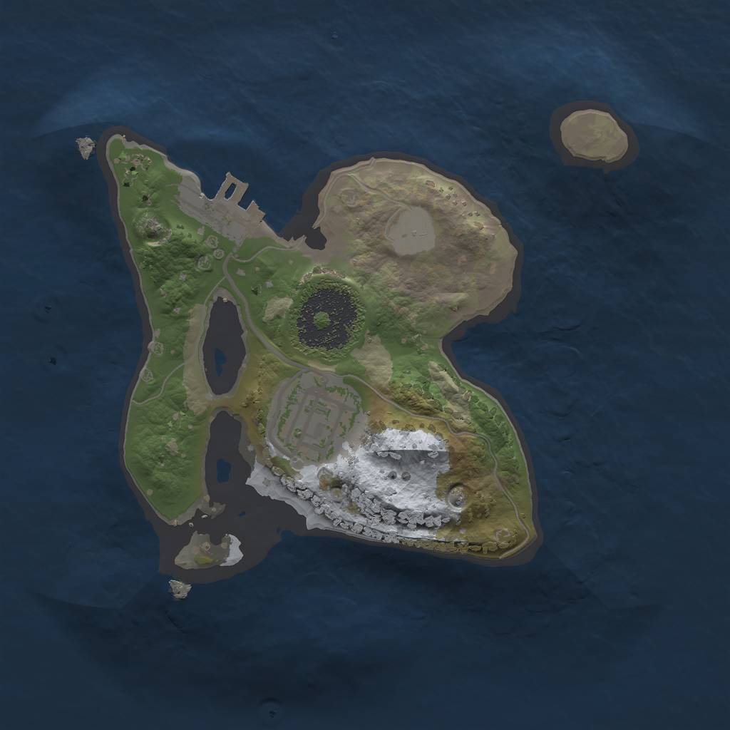 Rust Map: Procedural Map, Size: 1800, Seed: 43, 5 Monuments