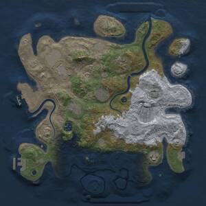 Thumbnail Rust Map: Procedural Map, Size: 3500, Seed: 558439052, 14 Monuments