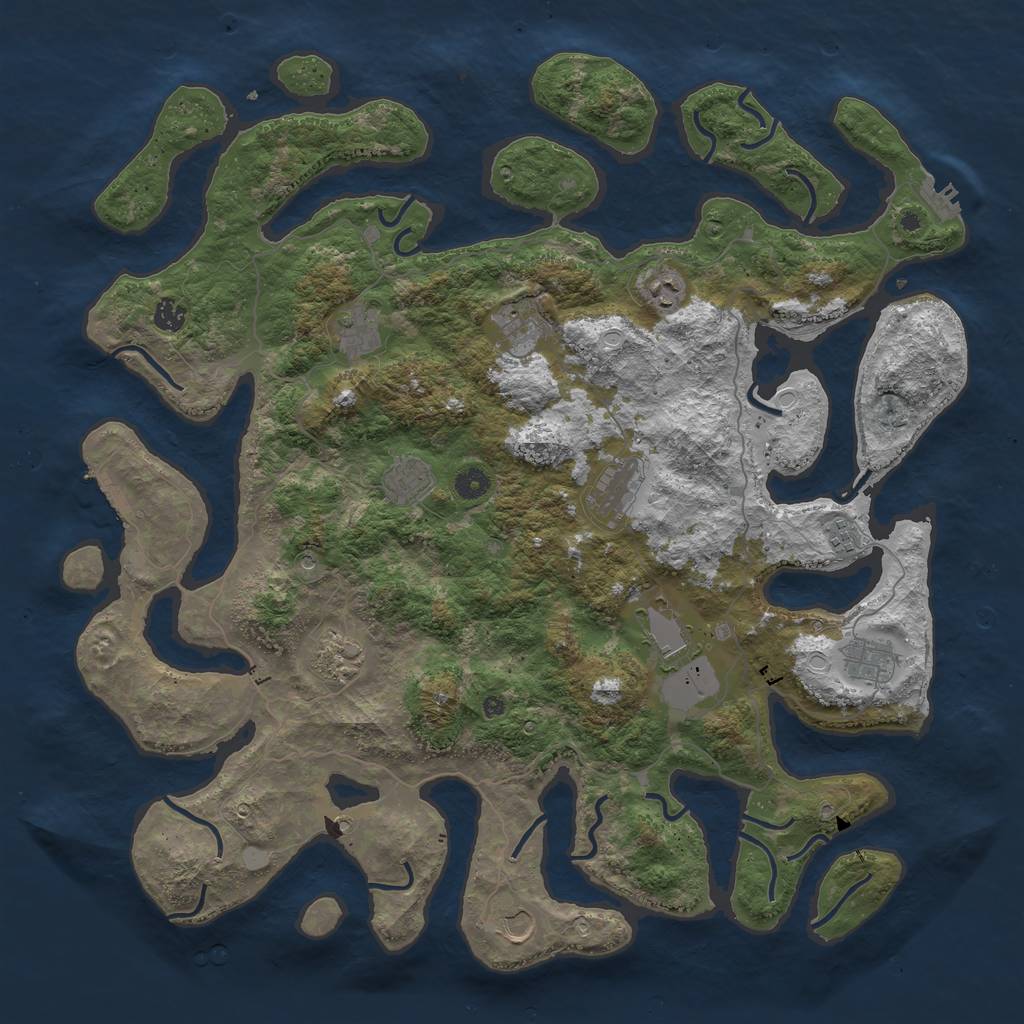 Rust Map: Procedural Map, Size: 4700, Seed: 818796514, 19 Monuments