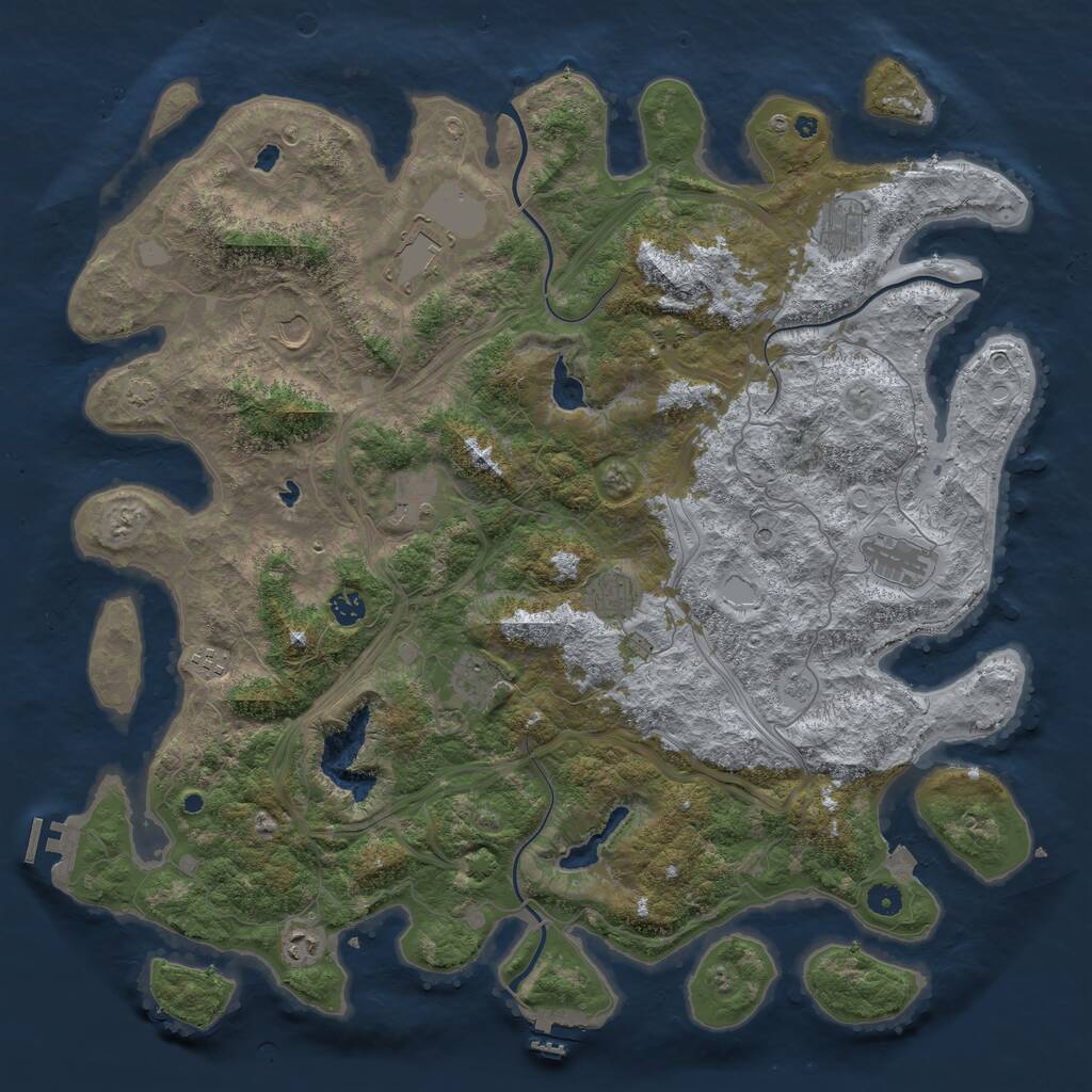Rust Map: Procedural Map, Size: 4800, Seed: 82456852, 16 Monuments