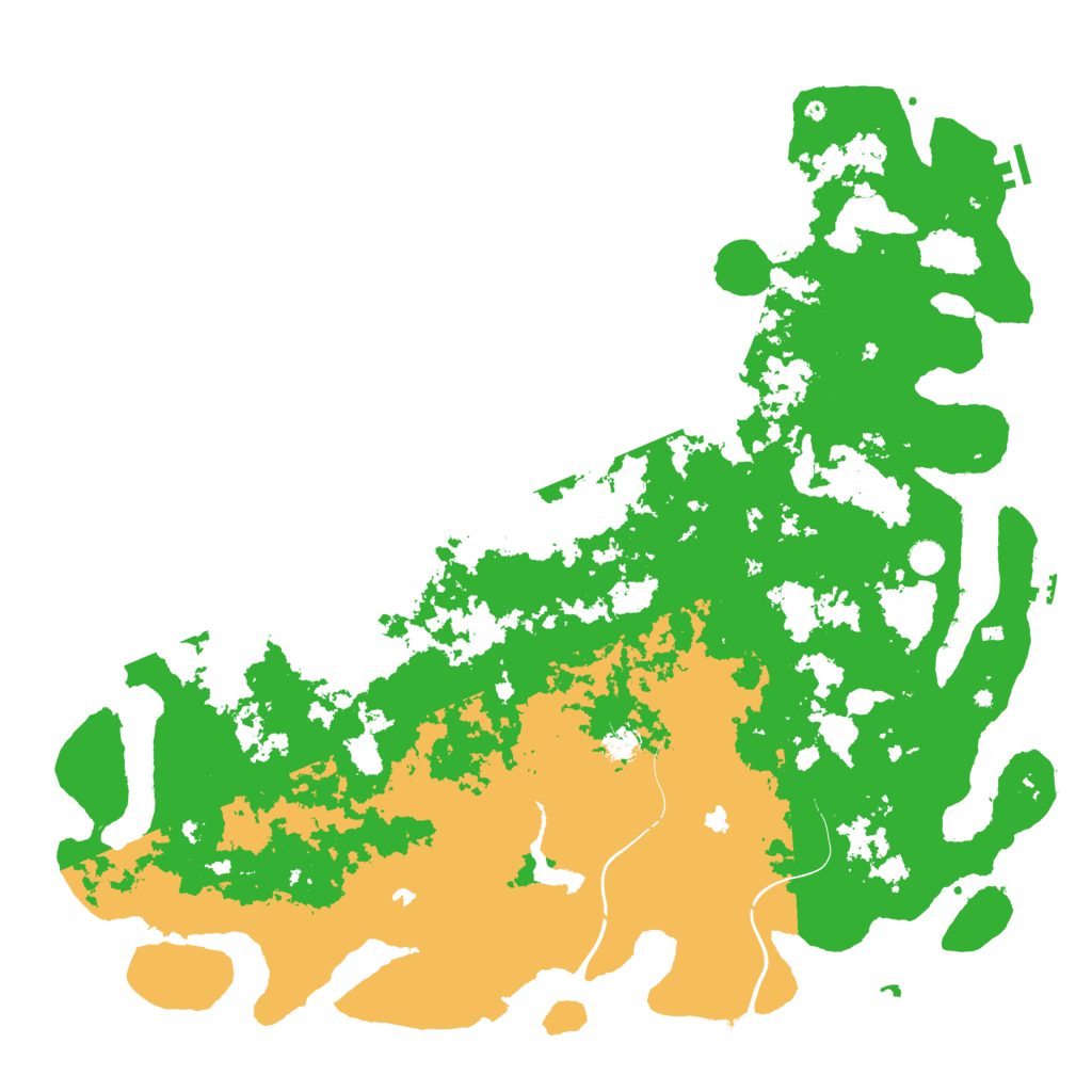 Biome Rust Map: Procedural Map, Size: 5444, Seed: 2021