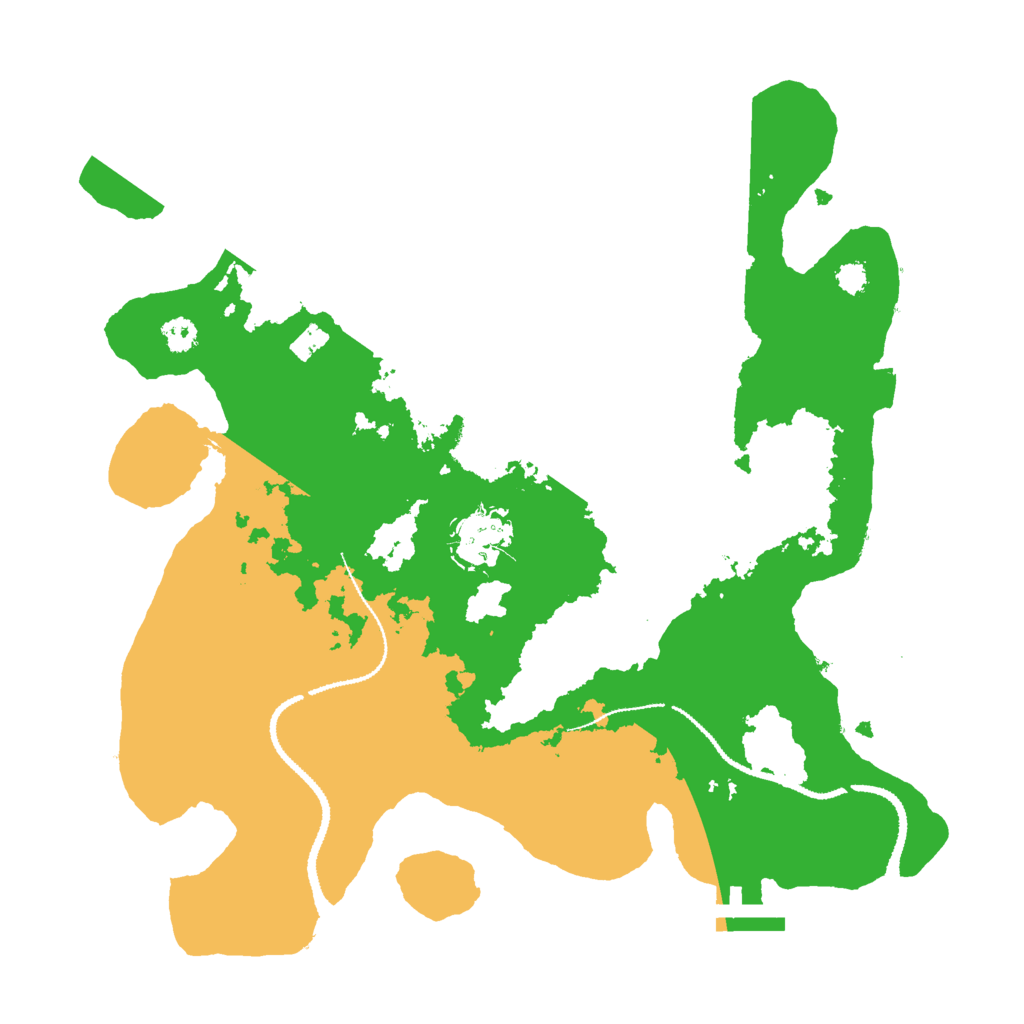 Biome Rust Map: Procedural Map, Size: 3000, Seed: 1059967015