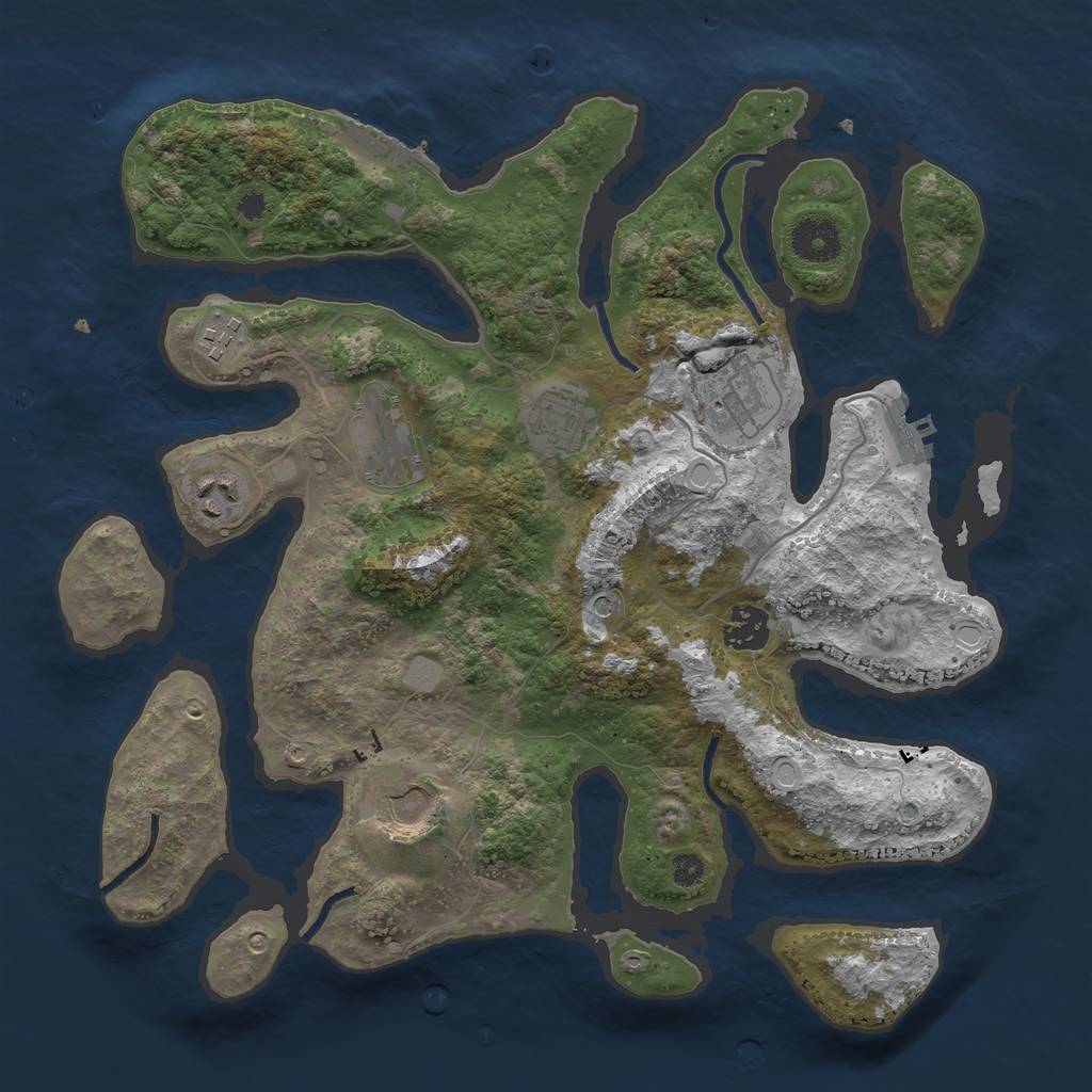 Rust Map: Procedural Map, Size: 3500, Seed: 20211997, 15 Monuments