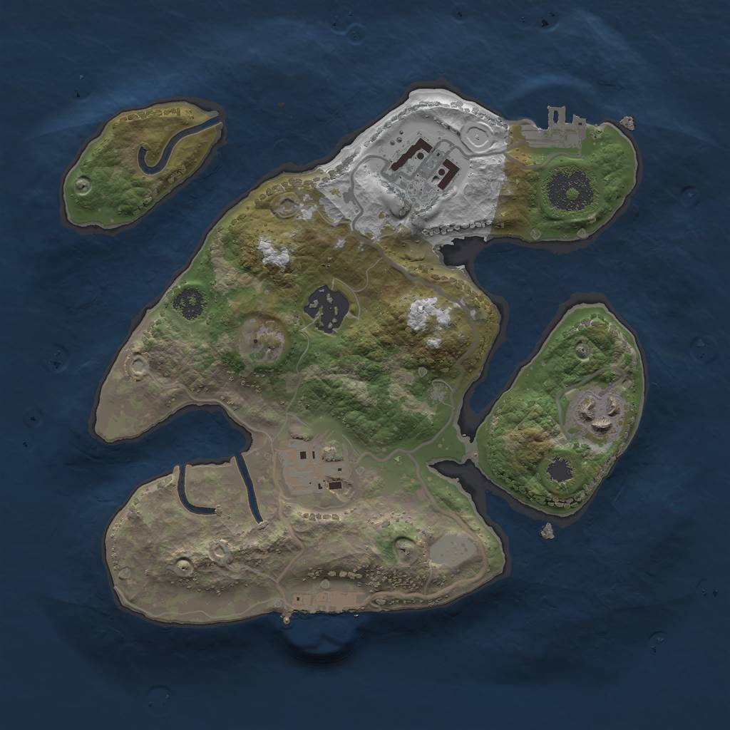 Rust Map: Procedural Map, Size: 2500, Seed: 5997655, 11 Monuments