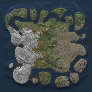 Thumbnail Rust Map: Procedural Map, Size: 4300, Seed: 100, 18 Monuments