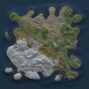 Thumbnail Rust Map: Procedural Map, Size: 3500, Seed: 2141445941, 15 Monuments