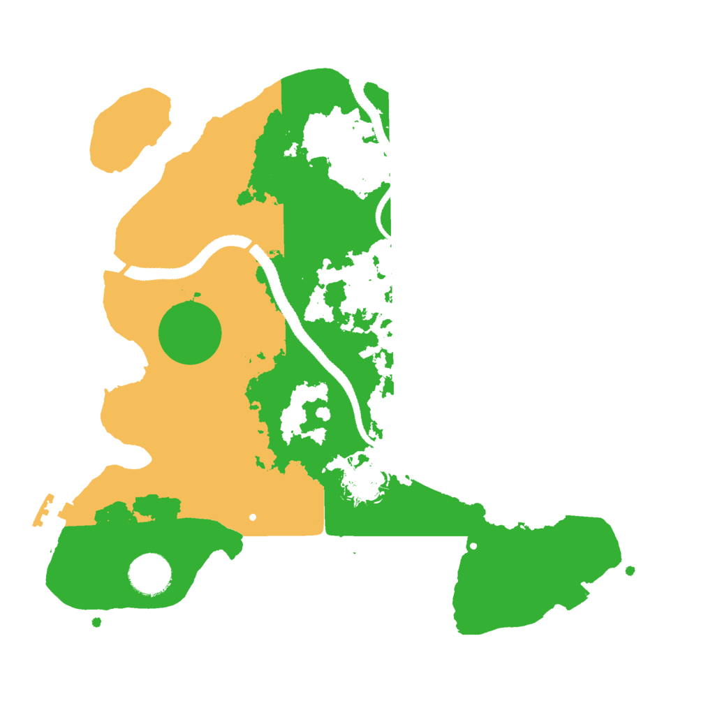 Biome Rust Map: Procedural Map, Size: 3000, Seed: 25463