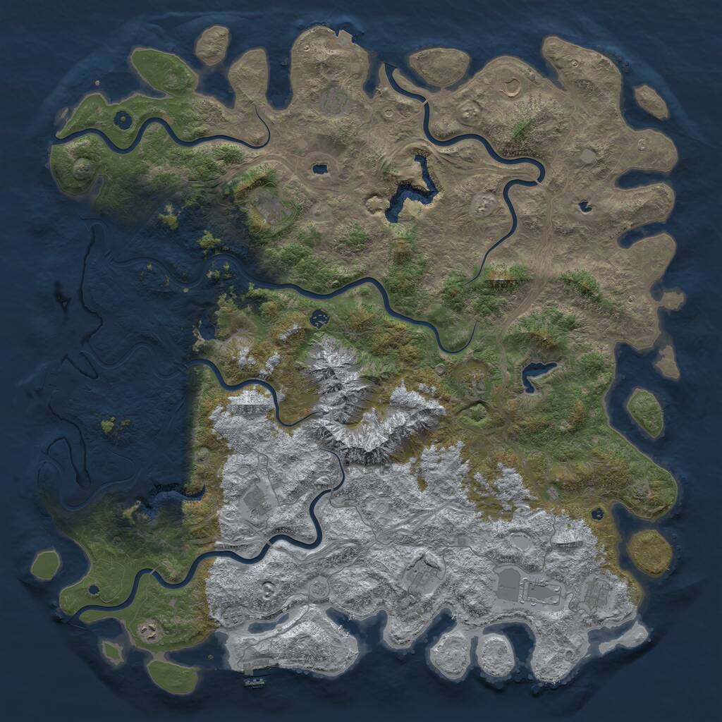 Rust Map: Procedural Map, Size: 6000, Seed: 15218, 17 Monuments